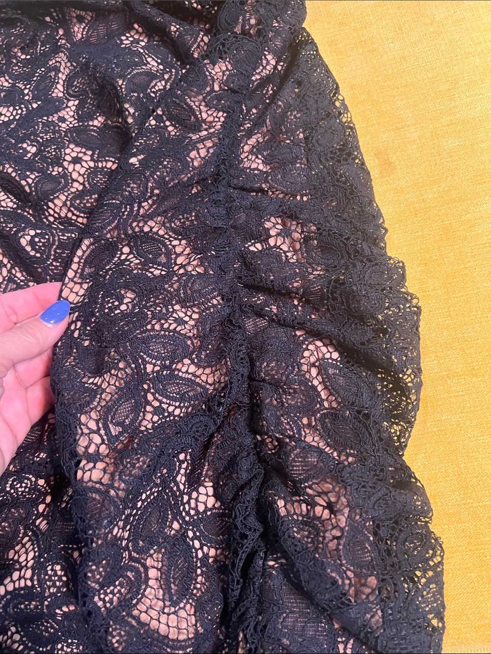For Love & Lemons Black Lace One-Shoulder Dress - Picture 8 of 10